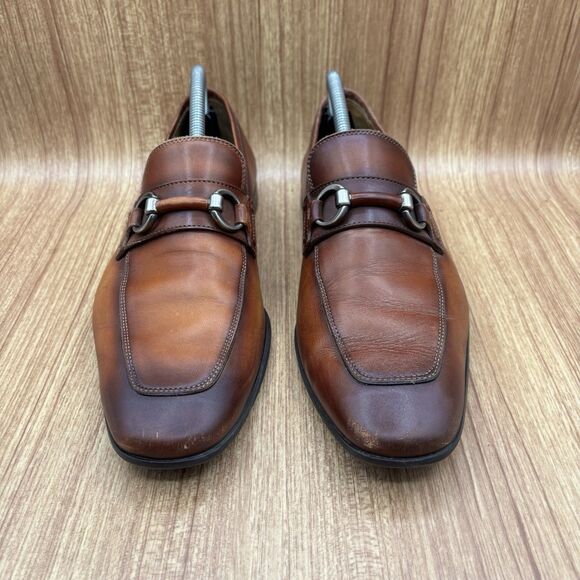 Magnanni Rafa II Horsebit Loafers Cognac Leather Men’s Size 8 Shoes - Picture 2 of 8